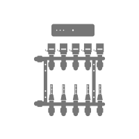 Multizone underfloor heating icon.